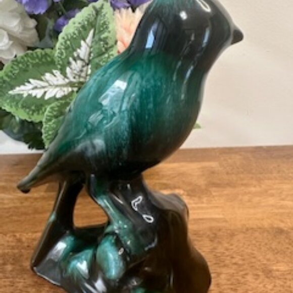 Blue Mountain Pottery Standing Cardinal Figurine –‎ Green Drip Glaze Cana… - Picture 4 of 6